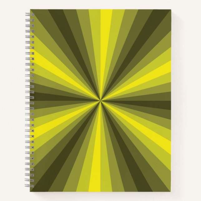 Optische Illusion Yellow Spiral Notebook Notizbuch (Vorderseite)