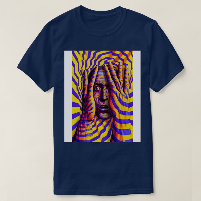Optische Illusionen gefangen T-Shirt (Design vorne)