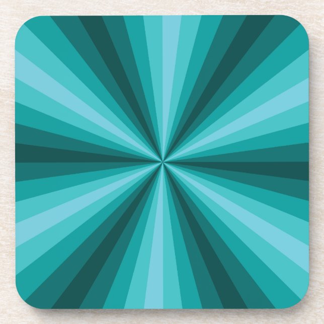 Optische Illusions-Aqua-Quadrat-Untersetzer Getränkeuntersetzer (Vorderseite)