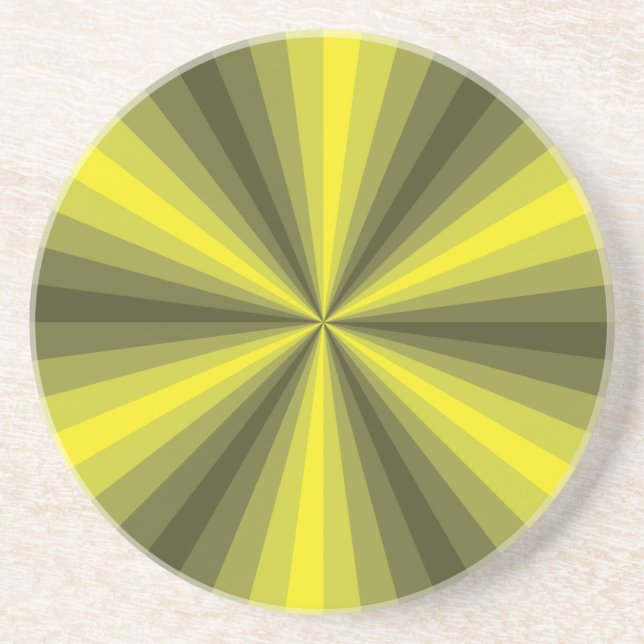 Optische Illusions-Gelb-Untersetzer Getränkeuntersetzer (Vorne)