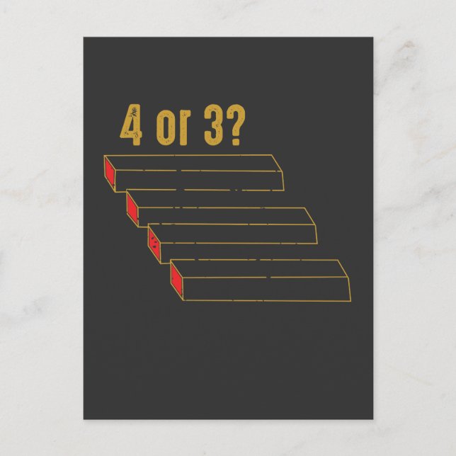 Optische Illusionsgeometrie Postkarte (Vorderseite)