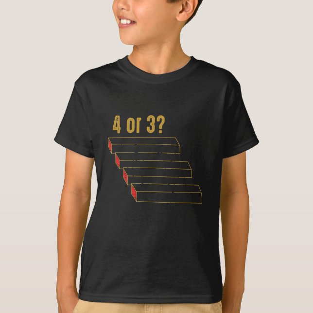 Optische Illusionsgeometrien T-Shirt (Vorderseite)