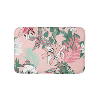 optische Illusionskreise: Monochrome Nahtlose Patr Badematte