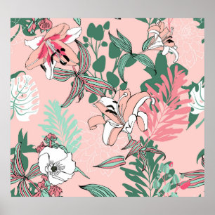 optische Illusionskreise: Monochrome Nahtlose Patr Poster