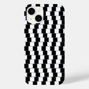 Optische Illusionslinien Quadrate schwarz Case-Mate iPhone 14 Hülle