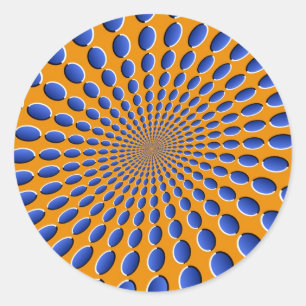 optische Illusionstifte Runder Aufkleber