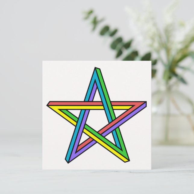 Optische Illustration Star Karte (Stehend Vorderseite)