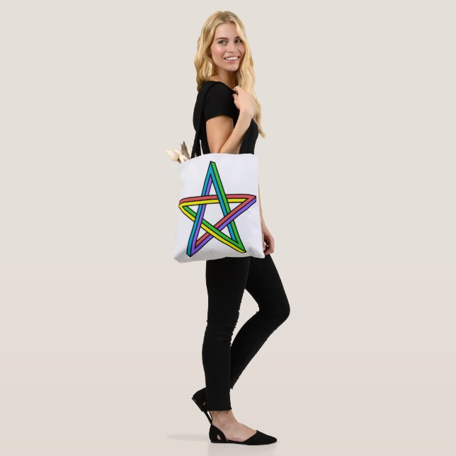 Optische Illustration Star Tote Bag (Am Model)
