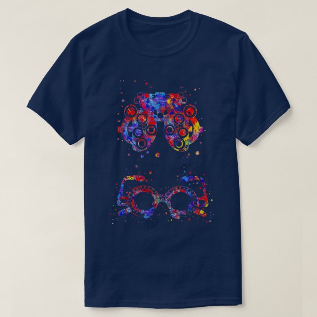 Optische Linsenversuchsrahmen-Optometrie 2 T-Shirt (Design vorne)