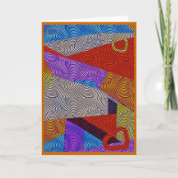 Optische Relation Abstrakter Pop Art Grußkarte