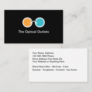 Optische Store Optician Business Cards Visitenkarte