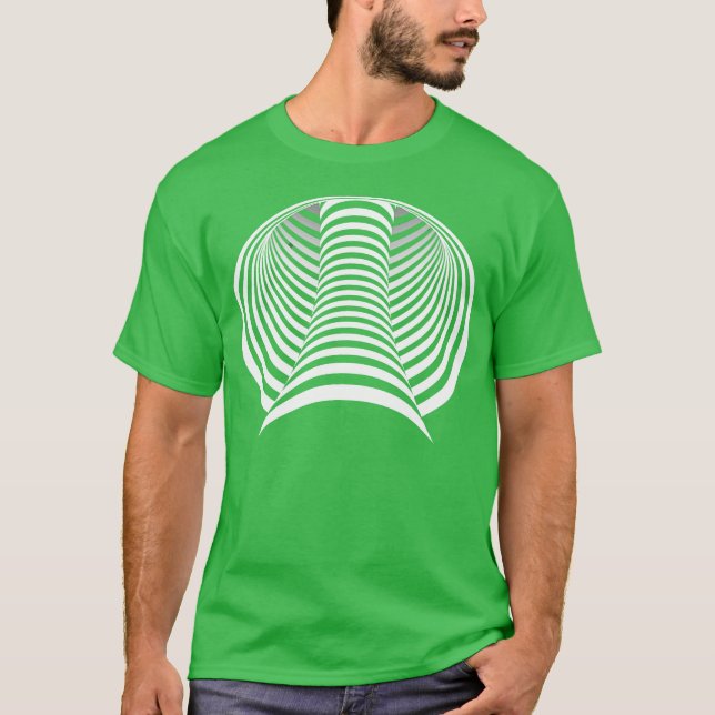 Optische Täuschung 3D Grafik Geist Trick T-Shirt (Vorderseite)