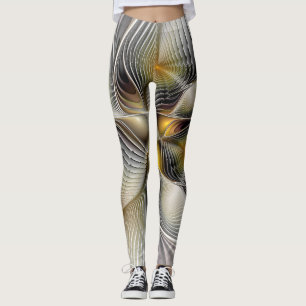 Optische Täuschung Abstrakte 3D-Fraktal Mit Tiefe Leggings