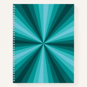 Optische Täuschung Aqua Spiral Notizbuch