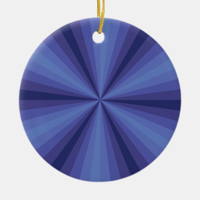 Optische Täuschung Blaues Ornament (Vorne)