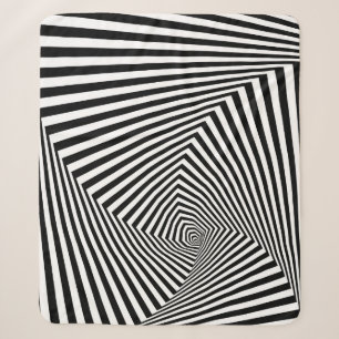 Optische Täuschung: gestreifte geometrische Abstra Sherpadecke