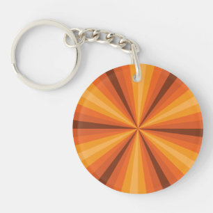 Optische Täuschung Orange Acryl-Schlüsselanhänger Schlüsselanhänger