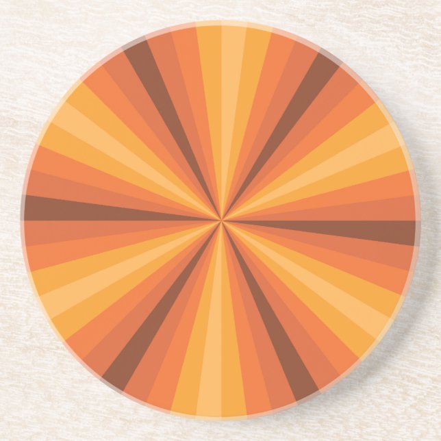 Optische Täuschung Orange Untersetzer (Vorne)