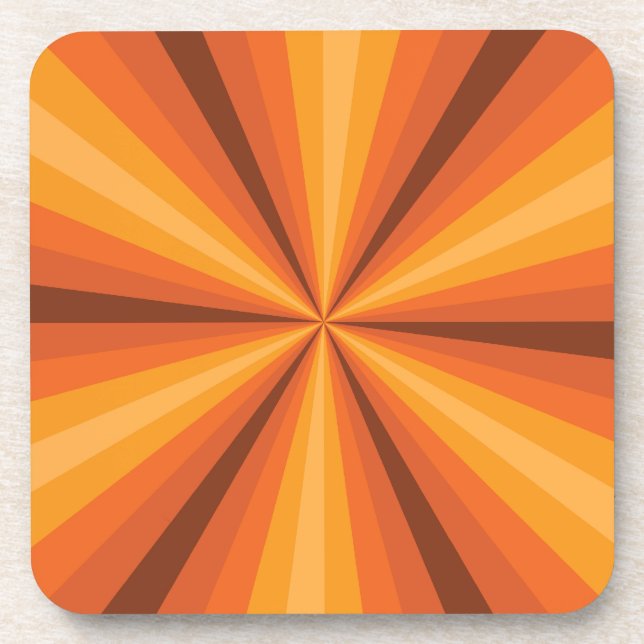 Optische Täuschung Orange Untersetzer (Vorderseite)