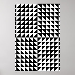 optische Täuschung schwarz Poster