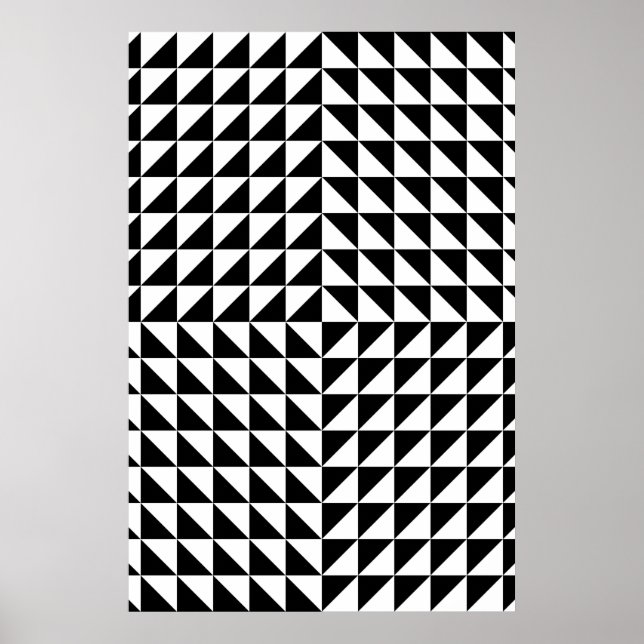 optische Täuschung schwarz Poster (Vorne)