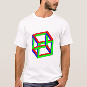 Optische Täuschung - unmöglicher RGB-Würfel T-Shirt