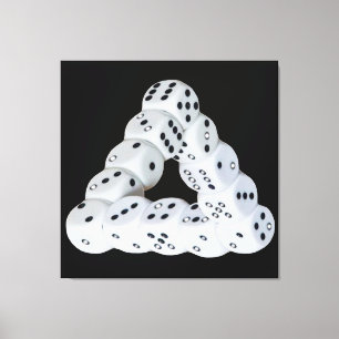 Optische Täuschung Würfel gedehnter Leinwanddruck