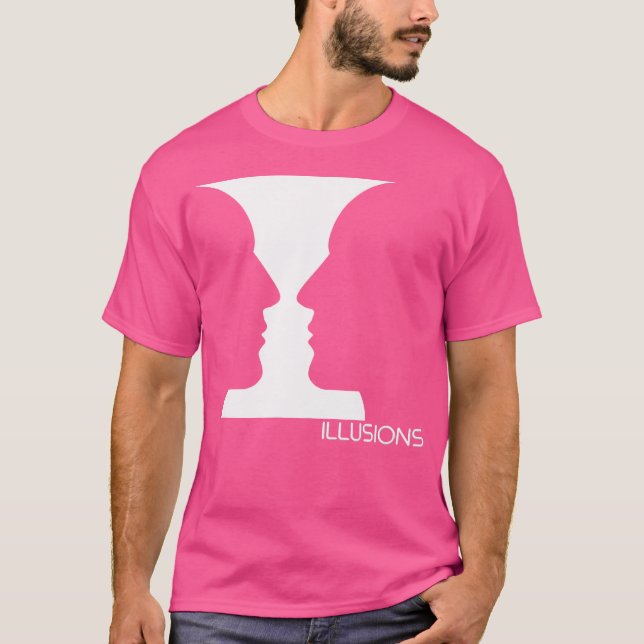 Optische Täuschungen Gesicht oder Vase Trippy-Auge T-Shirt (Vorderseite)