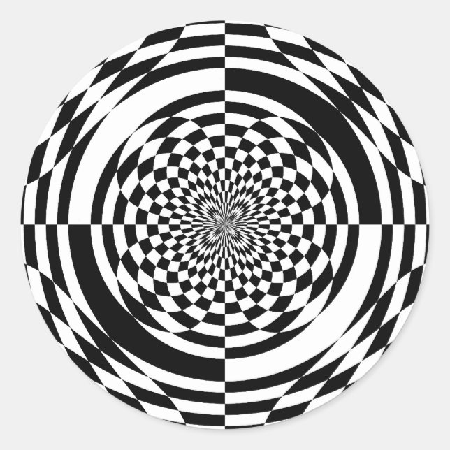 optische Täuschungen Runder Aufkleber (Vorderseite)