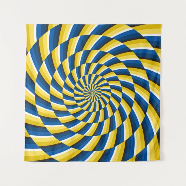 Optischer Bewegungs-Illusion Vintager Hintergrund. Wandteppich (Vorderseite)