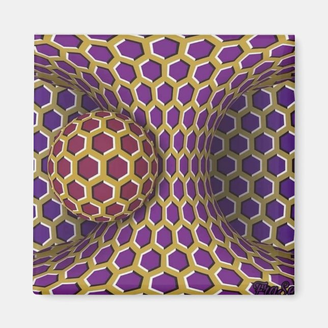 Optischer Illusionstrick Zeichnend Drehbewegung Magnet (Vorne)