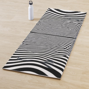 Optischer Illusionstunnel - Hypnotisches Schwarz u Yogamatte