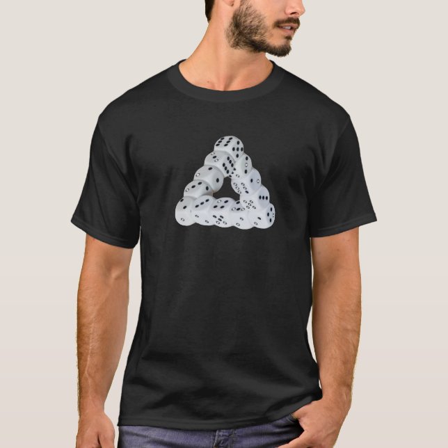 Optischer Illusionswürfel-T - Shirt (Vorderseite)