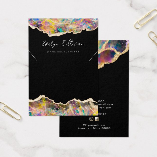 Optisches Design auf schwarzer Halskette-Display-K (Büro)