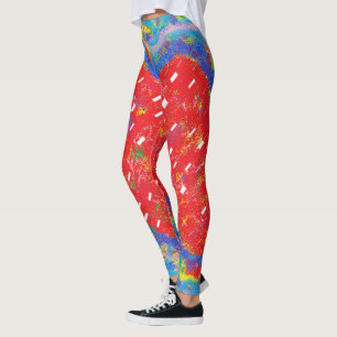 Optisches Design mit gefärbte Krawatte-Top Leggings