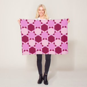 Optisches Illusionsmuster für Girl-Pink-Dreieck Fleecedecke