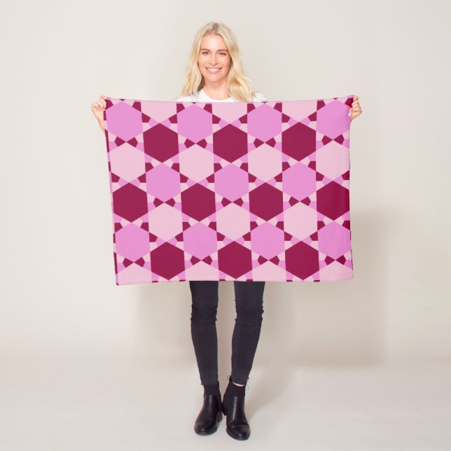 Optisches Illusionsmuster für Girl-Pink-Dreieck Fleecedecke (Beispiel)