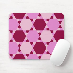 Optisches Illusionsmuster für Girl-Pink-Dreieck Mousepad
