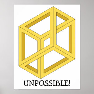 Optisches Illusionspopster "Unmöglich" Poster