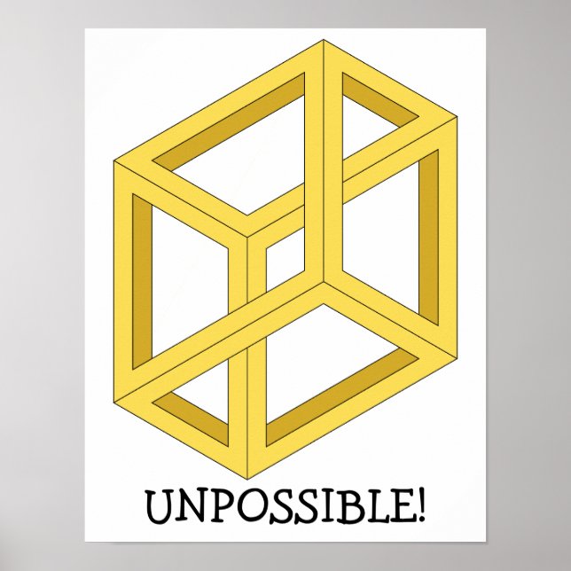 Optisches Illusionspopster "Unmöglich" Poster (Vorne)