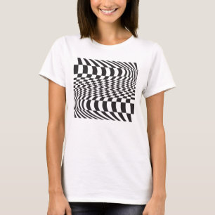 Optisches Kurvenraster T-Shirt