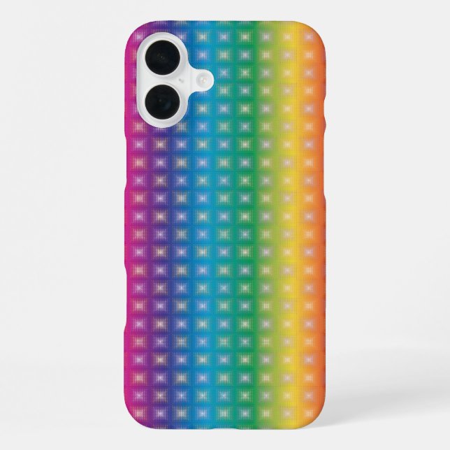 Optisches Regenbogenmuster-Design iPhone Hülle (Rückseite)