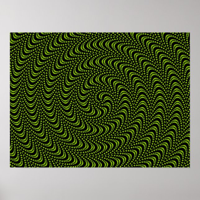 Optisches Swirl-Design GRÖSSERE GRÖSSEN UNTER ANPA Poster (Vorne)