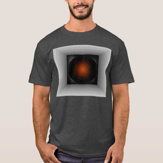 Optisches T-Shirt grauer geometrischer (Vorderseite)