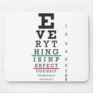 Optometrie-Augen-Diagramm-Illustration Mousepad