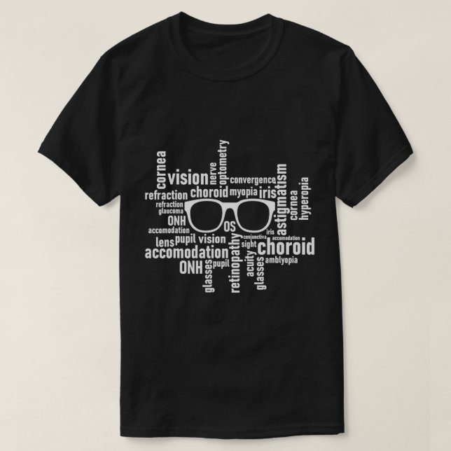 Optometrie Brille - Optometriker Optiker Ophthalmo T-Shirt (Design vorne)