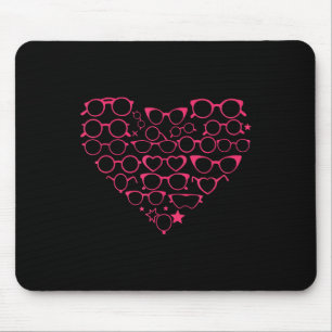 Optometrie Eyegles Herz Valentinstag Mousepad