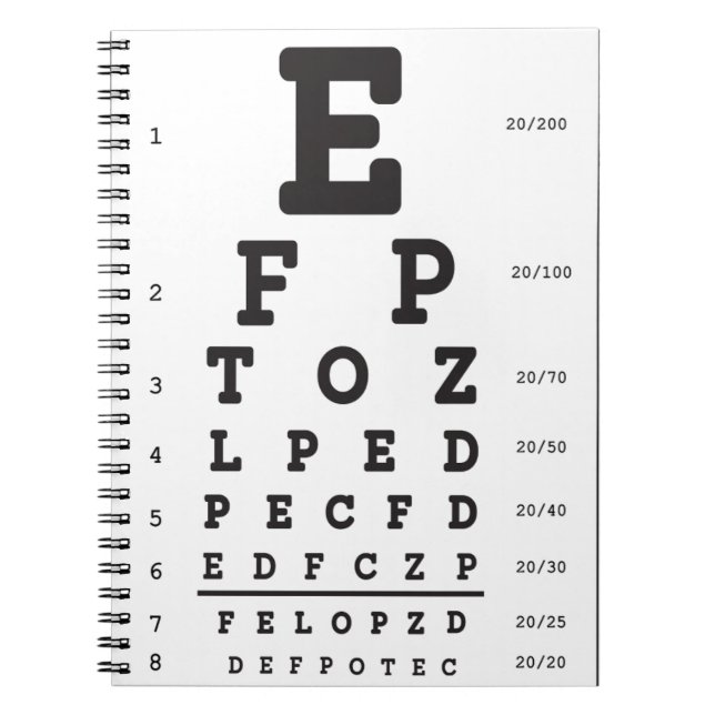 Optometrie-Foto-Notebook Notizblock (Vorderseite)