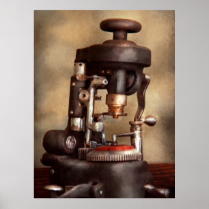 Optometrie - Linschneidemaschine Poster