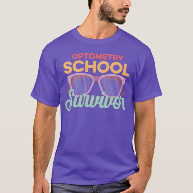 Optometrie-Schule Überlebender Fleißiger Student G T-Shirt (Vorderseite)